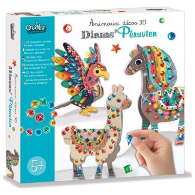 Coffret Diams 3 Animaux Péruviens 3D à construire Crealign