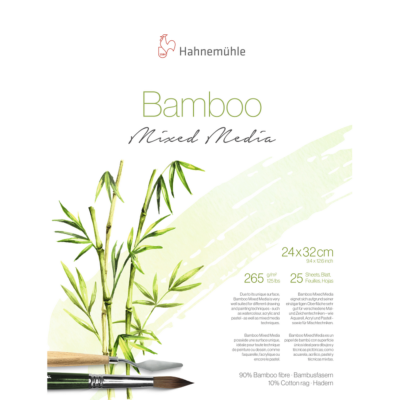 Bloc Bamboo mixed media 265g 24x32 25fles Hahnemuhle