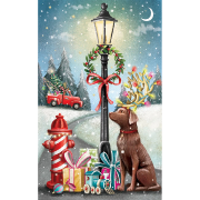 Carte Noël 3D La voiture rouge de Noël 16x16 Décor en relief avec enveloppe