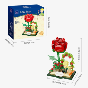 Briques de construction Le Petit Prince Rose rouge  H 15 cm Starry Ride Rose Pantasy