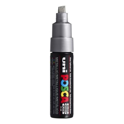 Marqueur Peinture Posca PC8K Argent Pointe large biseautée 8 mm