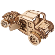 Ugears Maquette Bois Voiture Ancienne Hot Rod Furious Mouse Puzzle 3D Mécanique