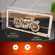 Ugears Maquette Cadre Bois Moto Puzzle 2.5D