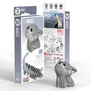 Mini-maquette Eugy Loup hurlant 6.1 cm en Carton 3D