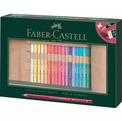 Crayons de couleur Polychromos Trousse roulée  34 pièces Faber Castell