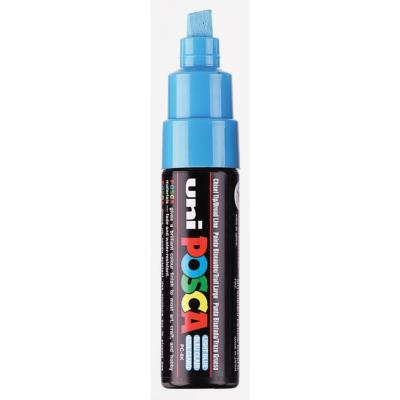 Marqueur Peinture Posca PC8K Bleu Clair Pointe large biseautée 8 mm