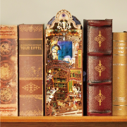 Kit Maquette Book Nook Bibliothèque Magique 28.6x7.1x19 cm TQ134 Serre-livres Magical Library Miniature 3D  ToneCheer