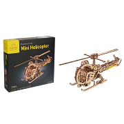 Ugears Maquette Bois Mini Helicoptère 25 cm Puzzle 3D Mécanique