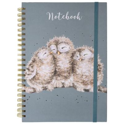 Carnet à spirales Trois Chouettes 21x30 200p  ligné Wrendale